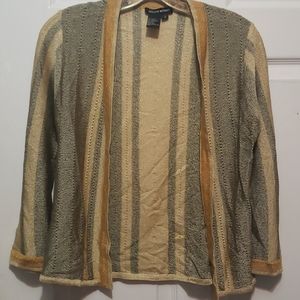 Colette Mordo Open Front Gold Metallic szS Striped